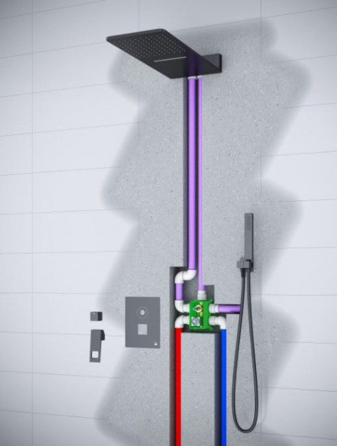 Душевая система Timo Briana SX-7139/03SM черный матовый