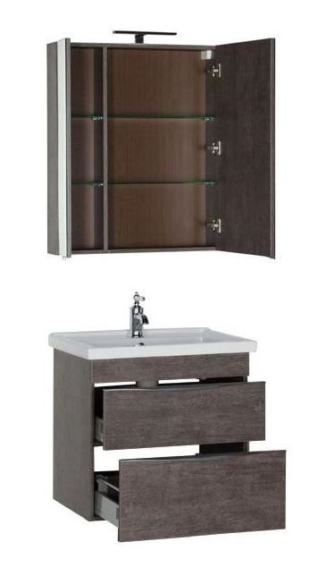 Тумба с раковиной Aquanet Эвора 70 00213055 дуб антик