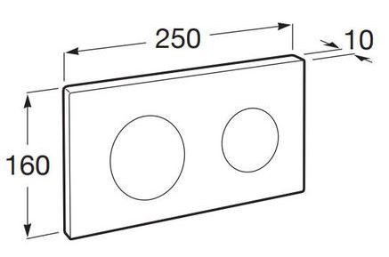 Клавиша смыва Roca PL-10 890089005 белая хром матовый