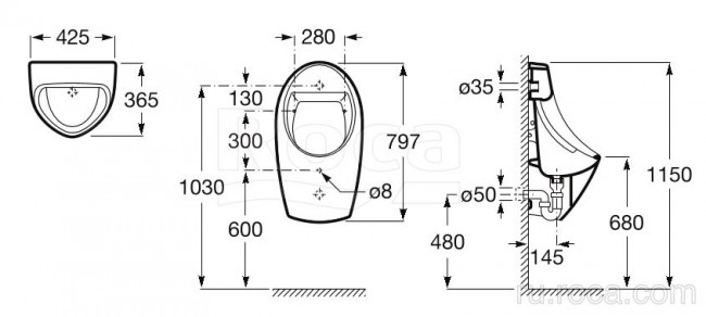 Писсуар Roca Euret 35945F000