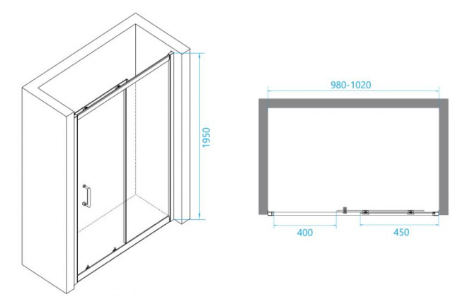Душевая дверь RGW PA-14 100 41081410-11 прозрачное
