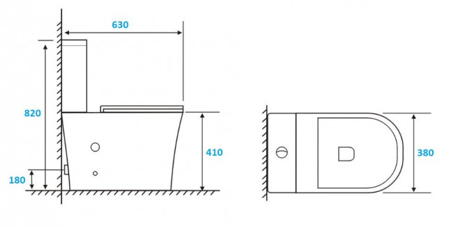 Унитаз напольный с бачком Cerutti SPA Adige CT7836 безободковый с микролифтом