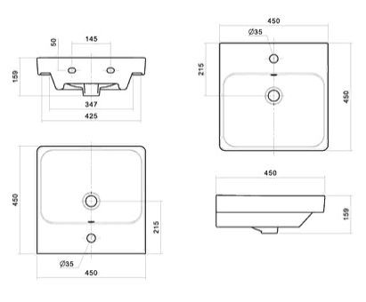 Раковина Santek Адриана 45 1WH501630