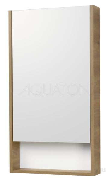 Зеркальный шкаф Акватон Сканди 45 1A252002SDZ90 белый дуб рустикальный