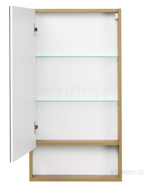 Зеркальный шкаф Акватон Сканди 45 1A252002SDZ90 белый дуб рустикальный