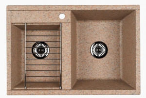 Мойка для кухни Акватон Делия 78 DBL 1A723132DE220 две чаши песочная