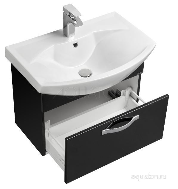 Тумба под раковину Акватон Ария 65 1A134001AA950 черная
