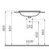 Раковина VitrA S20 5465B003-0001 врезная