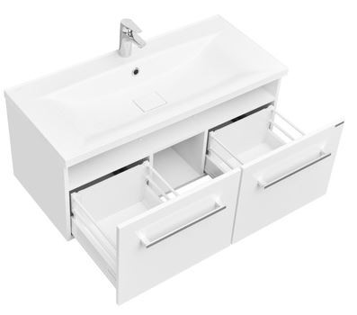 Тумба под раковину Акватон Мадрид 100 М 1A128001MA010 2 ящика белый