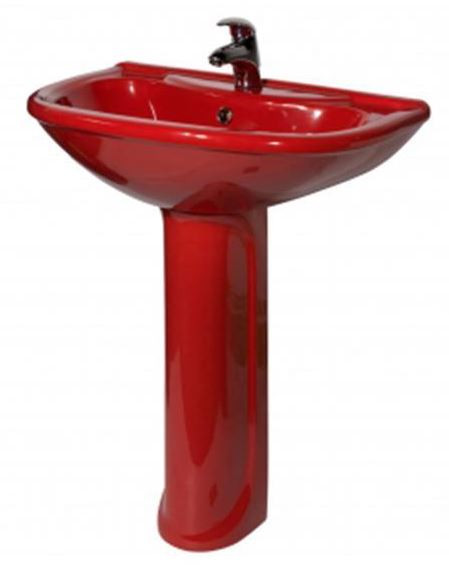 Раковина с пьедесталом Оскольская Керамика Престиж Стандарт 63 45160100102 красный