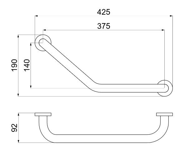 Поручень Aquatek AQ4997CR 42,5 см хром