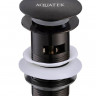 Донный клапан сифона Aquatek AQ6001MB с переливом черный матовый
