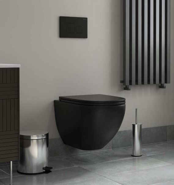 Унитаз подвесной Maretti Elena EA10PBM61-560 безободковый с микролифтом черный матовый