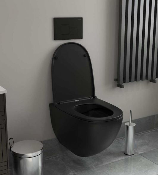 Унитаз подвесной Maretti Elena EA10PBM61-560 безободковый с микролифтом черный матовый