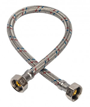 Гибкая подводка для воды 1/2", гайка-гайка, 80 см