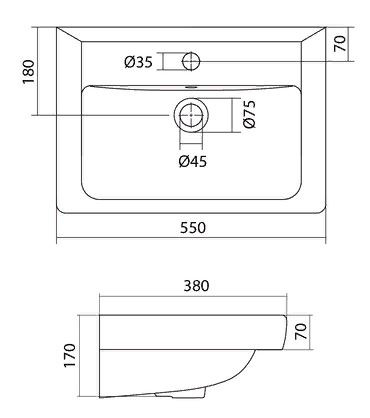Раковина Santek Тигода 55 1WH302127 мини