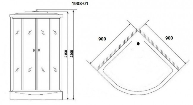 Душевая кабина Niagara NG-1908-01 90*90