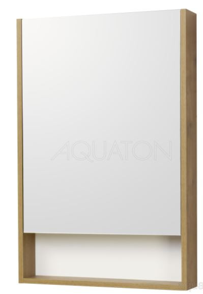 Зеркальный шкаф Акватон Сканди 55 1A252102SDZ90 белый дуб рустикальный