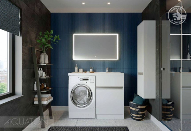 Шкаф-колонна Акватон Лондри 1A236203LH010 белый