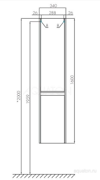 Шкаф-колонна Акватон Лондри 1A236203LH010 белый