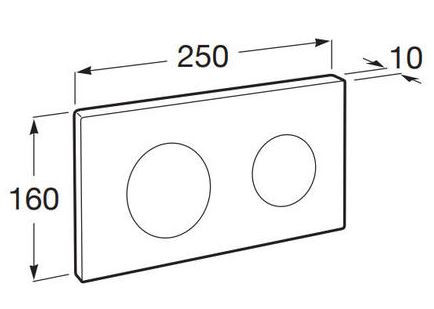 Клавиша смыва Roca PL-10 890089001 хром глянец