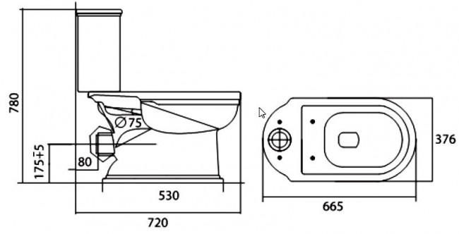 Унитаз-компакт Monaco VI3P микролифт