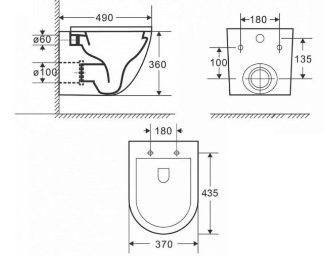 Унитаз подвесной Maretti Elena EA10PBM73-844 безободковый Торнадо с микролифтом