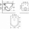 Унитаз подвесной Maretti Elena EA10PBM73-844 безободковый Торнадо с микролифтом
