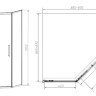 Душевой уголок Vincea Slim-N 90*90 VSP-4SN900CLB прозрачное черный матовый