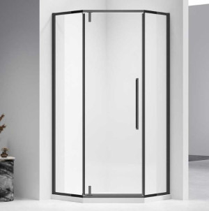 Душевой уголок Vincea Slim-N 90*90 VSP-4SN900CLB прозрачное черный матовый