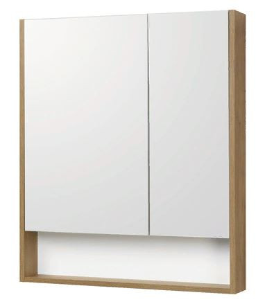 Зеркальный шкаф Акватон Сканди 70 1A252202SDZ90 белый дуб рустикальный