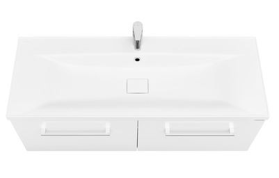 Тумба под раковину Акватон Мадрид 120 М 1A170301MA010 2 ящика белый