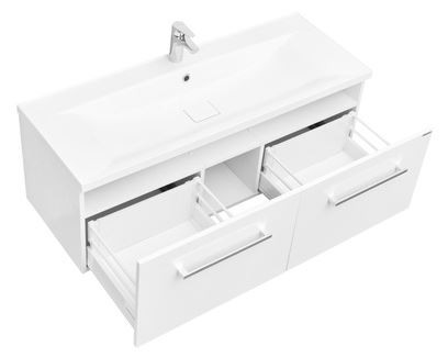 Тумба под раковину Акватон Мадрид 120 М 1A170301MA010 2 ящика белый