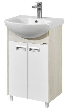 Тумба под раковину Акватон Бекка PRO 50 1A210801BAC20 белая дуб сомерсет