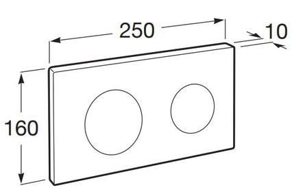 Клавиша смыва Roca PL-10 890089002 хром матовый