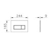 Клавиша смыва VitrA Root Square 740-2340 медь
