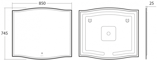 Зеркало OWL Roxen OWLM200102 85*74,5