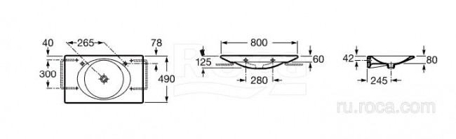 Раковина Roca Kalahari 80 32787800H