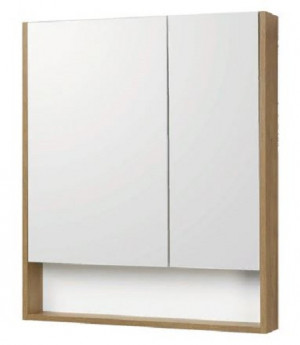Зеркальный шкаф Акватон Сканди 90 1A252302SDZ90 белый дуб рустикальный