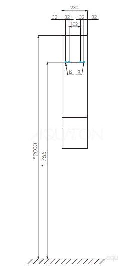 Шкафчик Акватон Мишель 23 1A244303MIX40 дуб эндгрейн