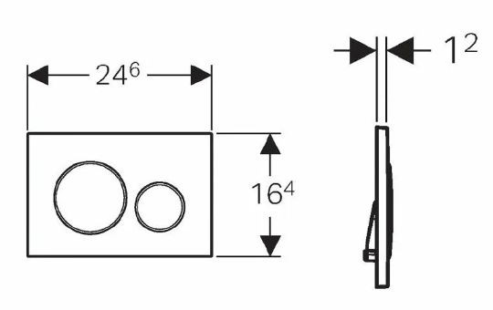 Клавиша смыва Geberit Sigma 20 115.882.JT.1
