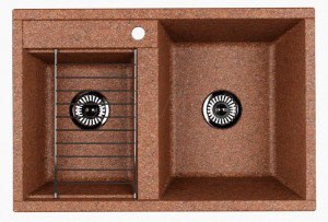 Мойка для кухни Акватон Делия 78 DBL 1A723132DE270 две чаши терракотовая