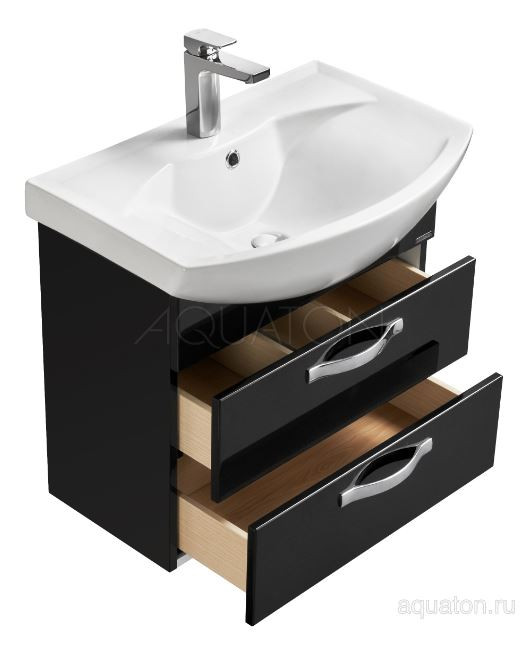 Тумба под раковину Акватон Ария 65 М 1A123301AA950 черная