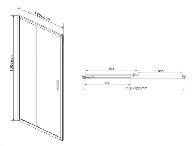 Душевая дверь Vincea Garda 120 VDS-1G120CLB прозрачное