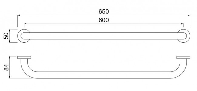 Поручень Aquatek AQ4996CR 65 см хром