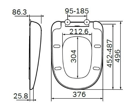 Сиденье для унитаза Am.Pm Sensation C307851WH с микролифтом