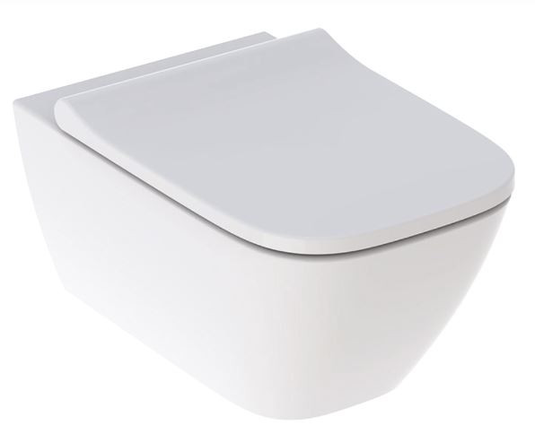 Унитаз подвесной Geberit Smyle Square 500.683.01.1 безободковый с микролифтом