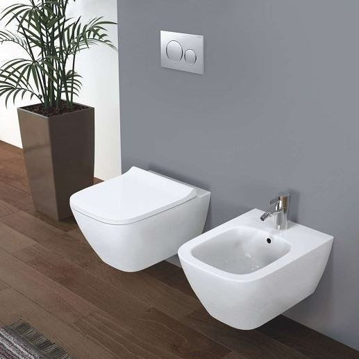 Унитаз подвесной Geberit Smyle Square 500.683.01.2 безободковый с микролифтом