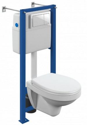 Унитаз Сersanit Delfi с инсталяцией Vector Enter white SET-DEL/Vec/TPL/En-Wh-w