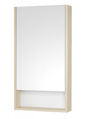 Зеркальный шкаф Акватон Сканди 45 1A252002SDB20 белый дуб верона
